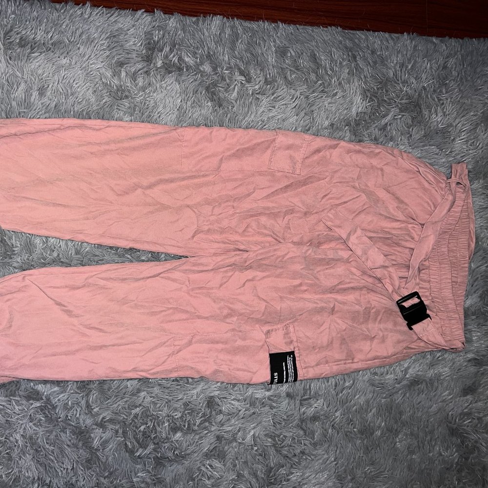 Pink Street Joggers w/ Clip Belt